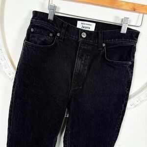 Reformation Jeans Women Size 27 Waist Black Liza High Rise Straight Crop 27 X 26
